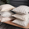Cushion cover – Jacquard weave – Elegant fringe details – Soft cotton-polyester blend – 17.7 x 17.7 in