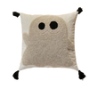 Cushion cover – Polyester – Embroidered ghost and pumpkin – Halloween decor for sofa – 17.7 x 17.7 in