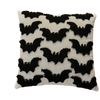 Cushion cover – Polyester – Embroidered ghost and pumpkin – Halloween decor for sofa – 17.7 x 17.7 in