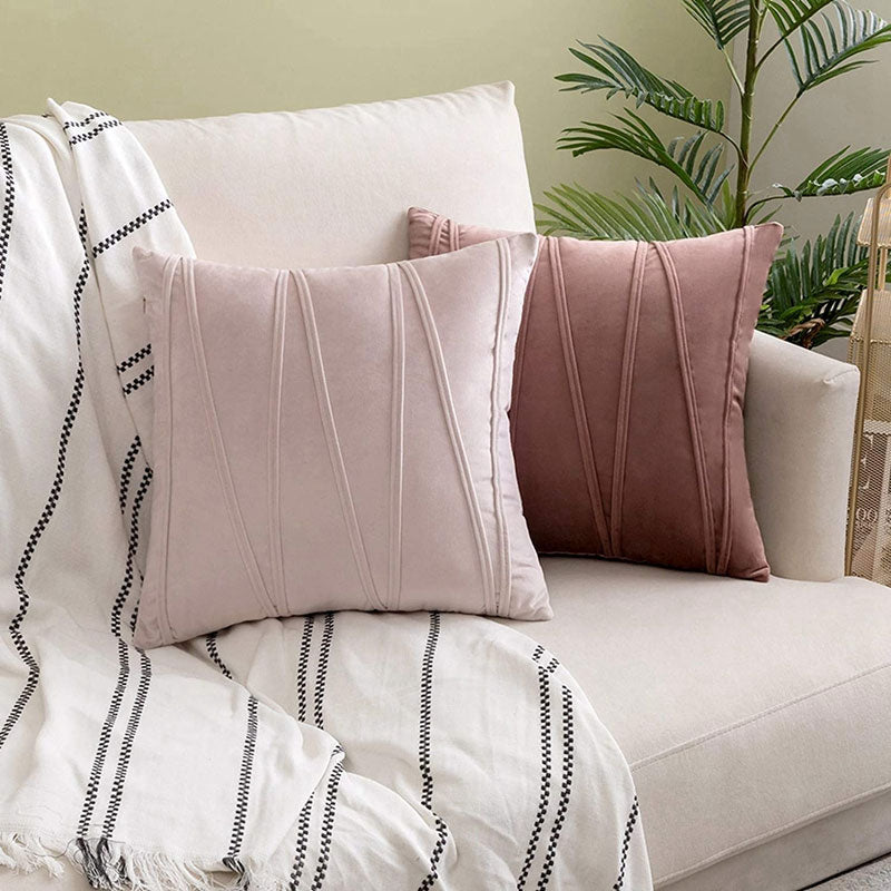 Decorative cushions – Velvet soft cover – Elegant design – Perfect for living room or bedroom