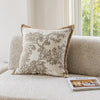 Decorative pillow cover – Jacquard fabric – Brown coffee – Stylish cushion cover for living room or bed – 17.7 x 17.7 in