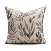 Decorative pillow cover – Jacquard fabric – Brown coffee – Stylish cushion cover for living room or bed – 17.7 x 17.7 in
