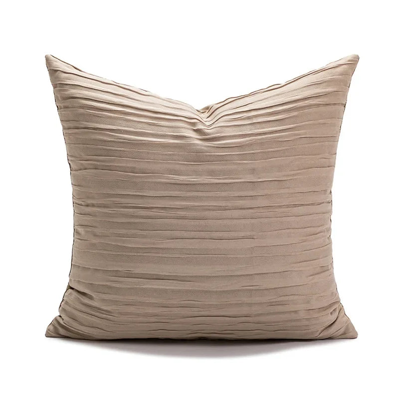 Decorative pillow cover – Jacquard fabric – Brown coffee – Stylish cushion cover for living room or bed – 17.7 x 17.7 in