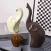 Decorative statue – Nordic elephant figurines – Gray resin – Unique desktop ornament – Thoughtful gift idea