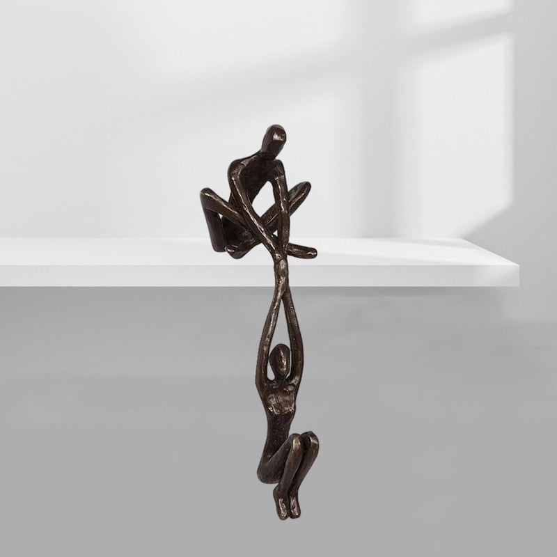 Decorative statue – Polystone – Elegant design – Symbol of love – 8 x 4 in