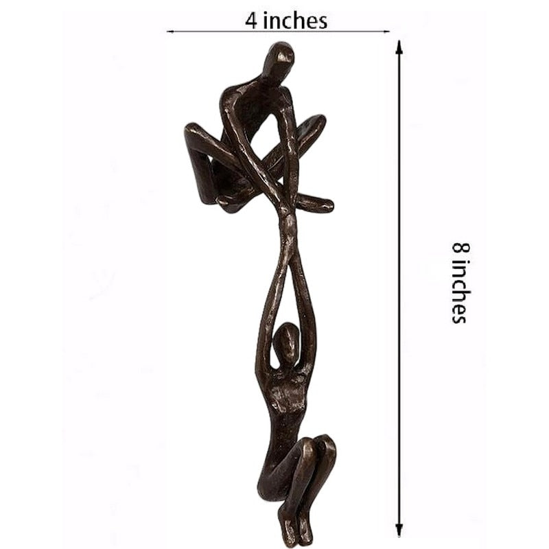Decorative statue – Polystone – Elegant design – Symbol of love – 8 x 4 in