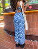 Delphine Blue Floral Midi Dress