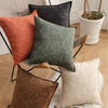 Denim cushion cover – Yarn-dyed polyester – Modern rustic design – Versatile home accessory