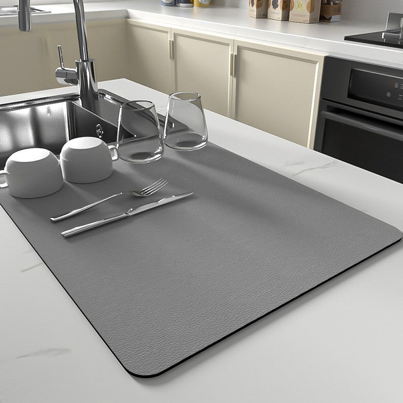 Dish mat – Ultra absorbent microfiber – Quick-dry design – Stylish kitchen essential