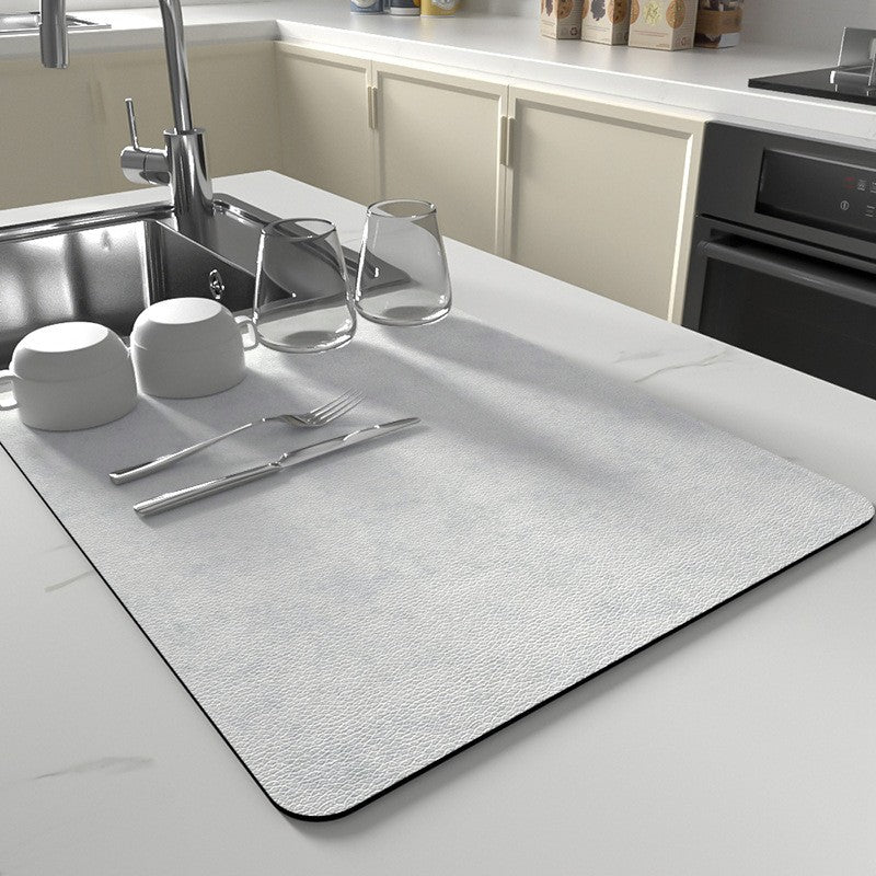 Dish mat – Ultra absorbent microfiber – Quick-dry design – Stylish kitchen essential