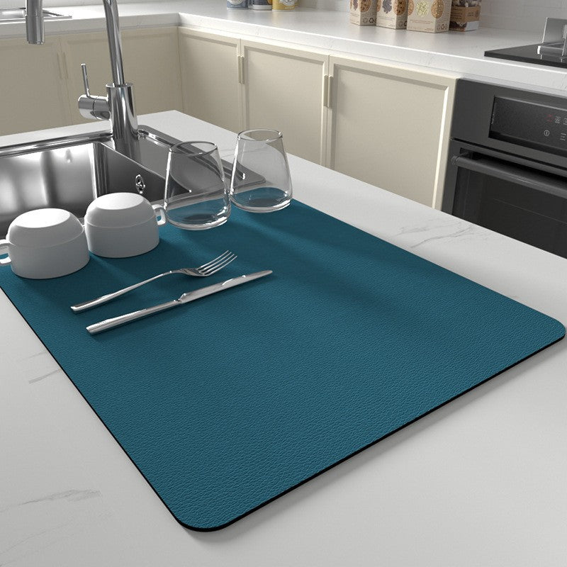 Dish mat – Ultra absorbent microfiber – Quick-dry design – Stylish kitchen essential