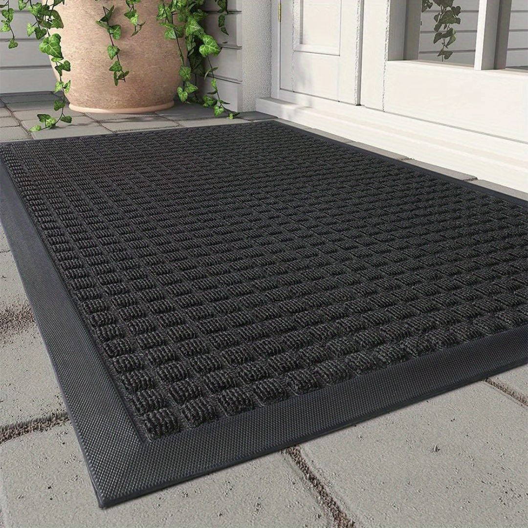 Door mat – Durable polypropylene – Black or gray – Indoor and outdoor use – Stylish welcome mat for entryways