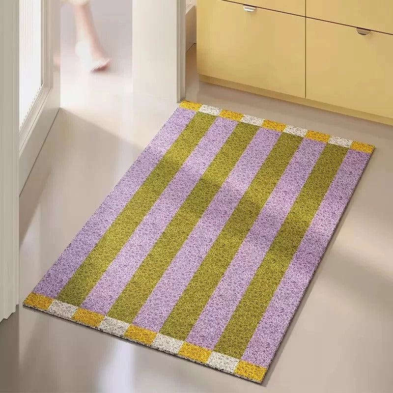 Doormat – Durable PVC – Modern striped design – Customizable for indoor or outdoor use