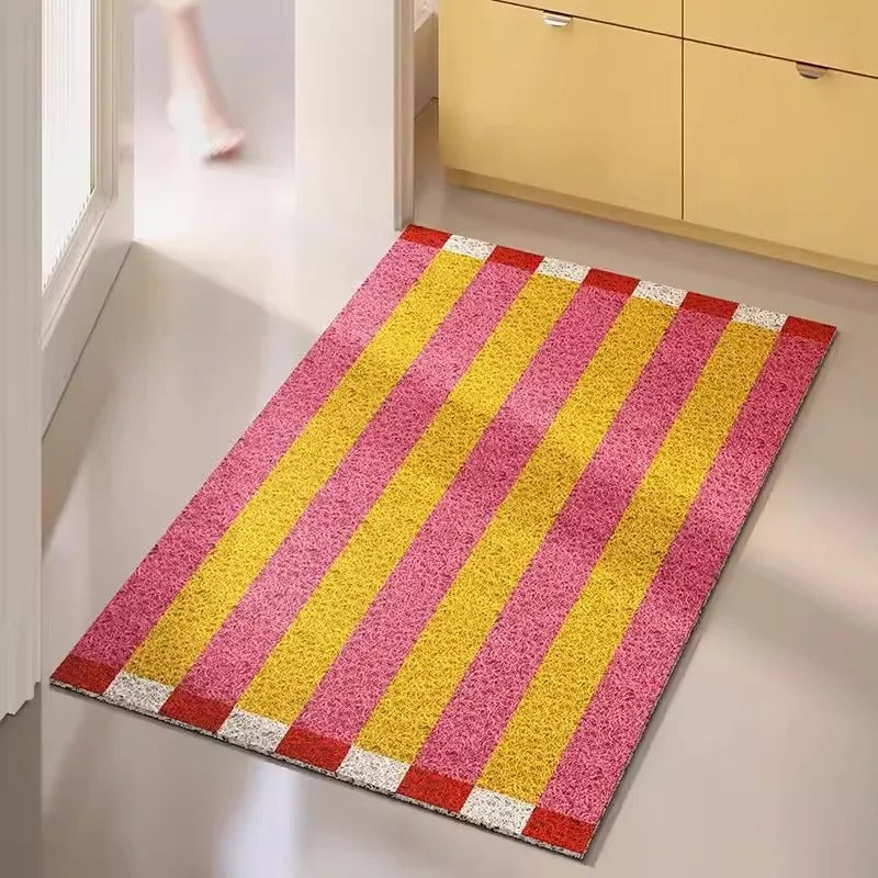 Doormat – Durable PVC – Modern striped design – Customizable for indoor or outdoor use
