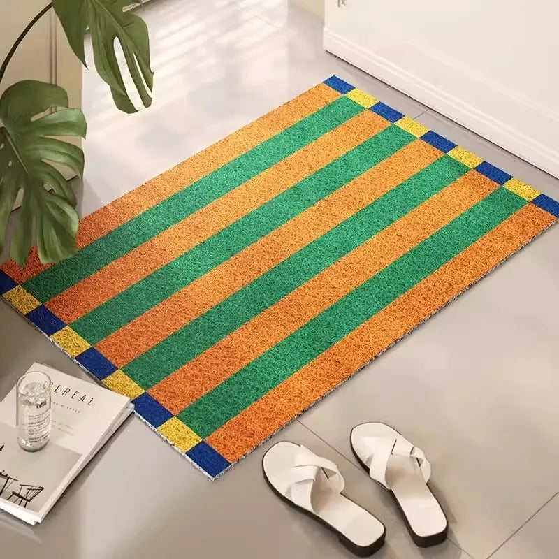 Doormat – Durable PVC – Modern striped design – Customizable for indoor or outdoor use