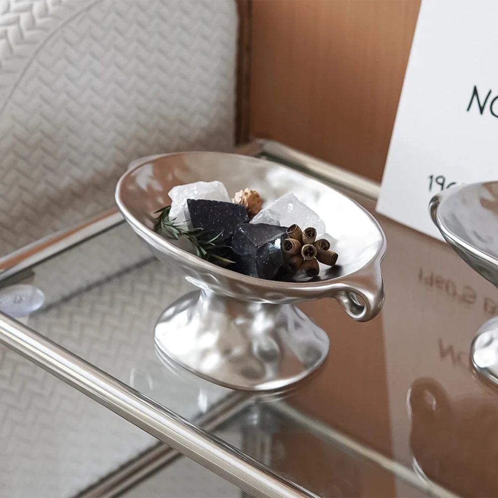 Dual-Ear Ceramic Oval Organiser