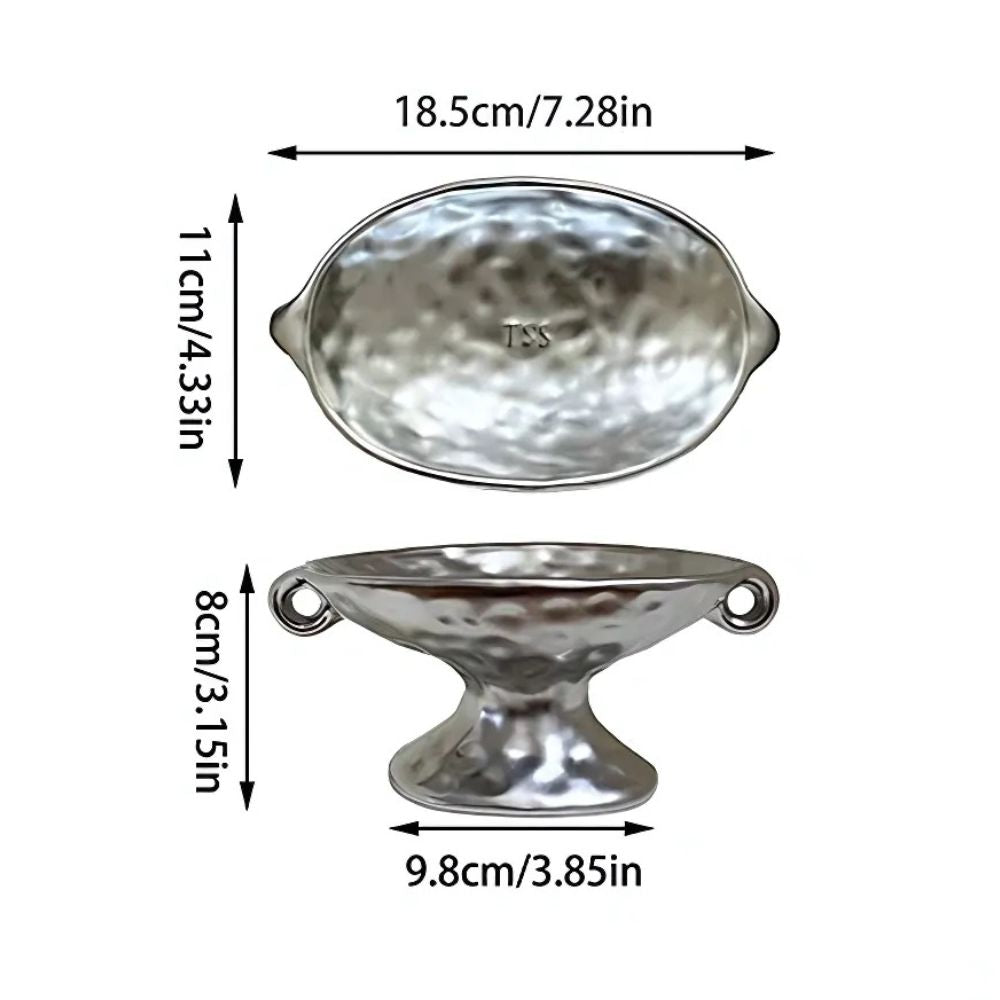 Dual-Ear Ceramic Oval Organiser