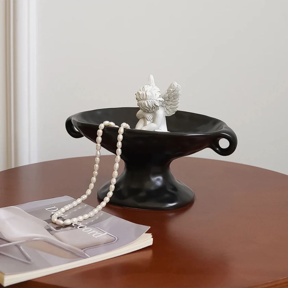 Dual-Ear Ceramic Oval Organiser