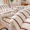 Duvet cover set – 100% cotton – Bold red stripe design – Queen or king size options