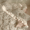 Duvet cover set – Embroidered pink floral design – Queen or King size options