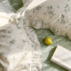 Duvet cover set – Reversible cotton-polyester blend – Green garden design