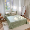 Duvet cover set – Reversible cotton-polyester blend – Green garden design