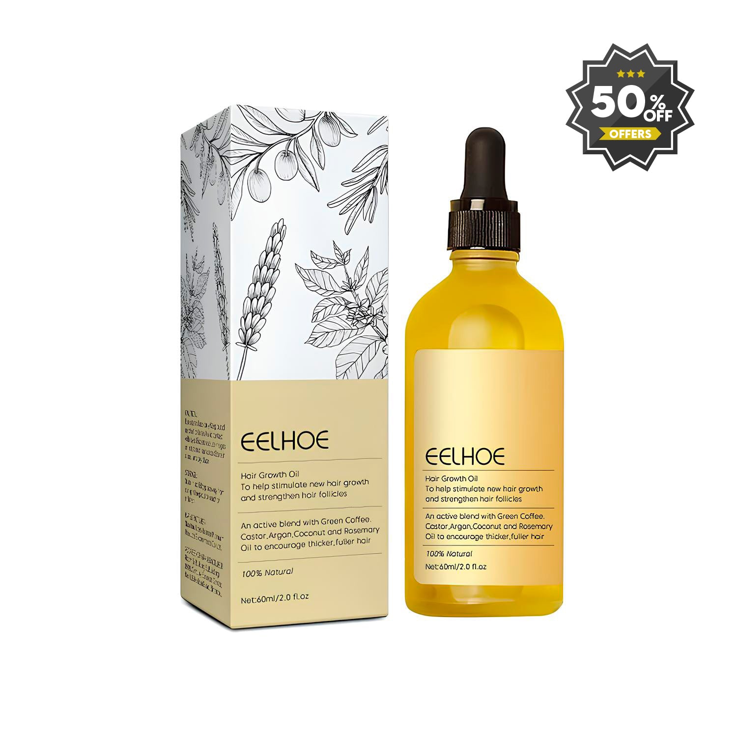 1+1 FREE | RootRevive™ | Your Natural Oil Treatment for Hair Growth, Restore, Strengthen, and Revive Your Hair Naturally!