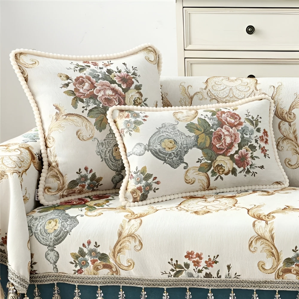 Elise Chenille Beaded Edge Cushion Cover