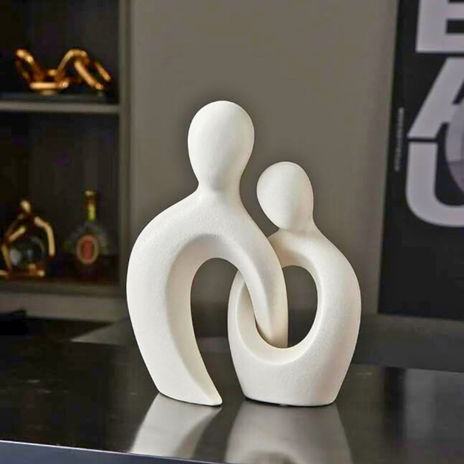 Embrace Form Modern Abstract Couple Statue