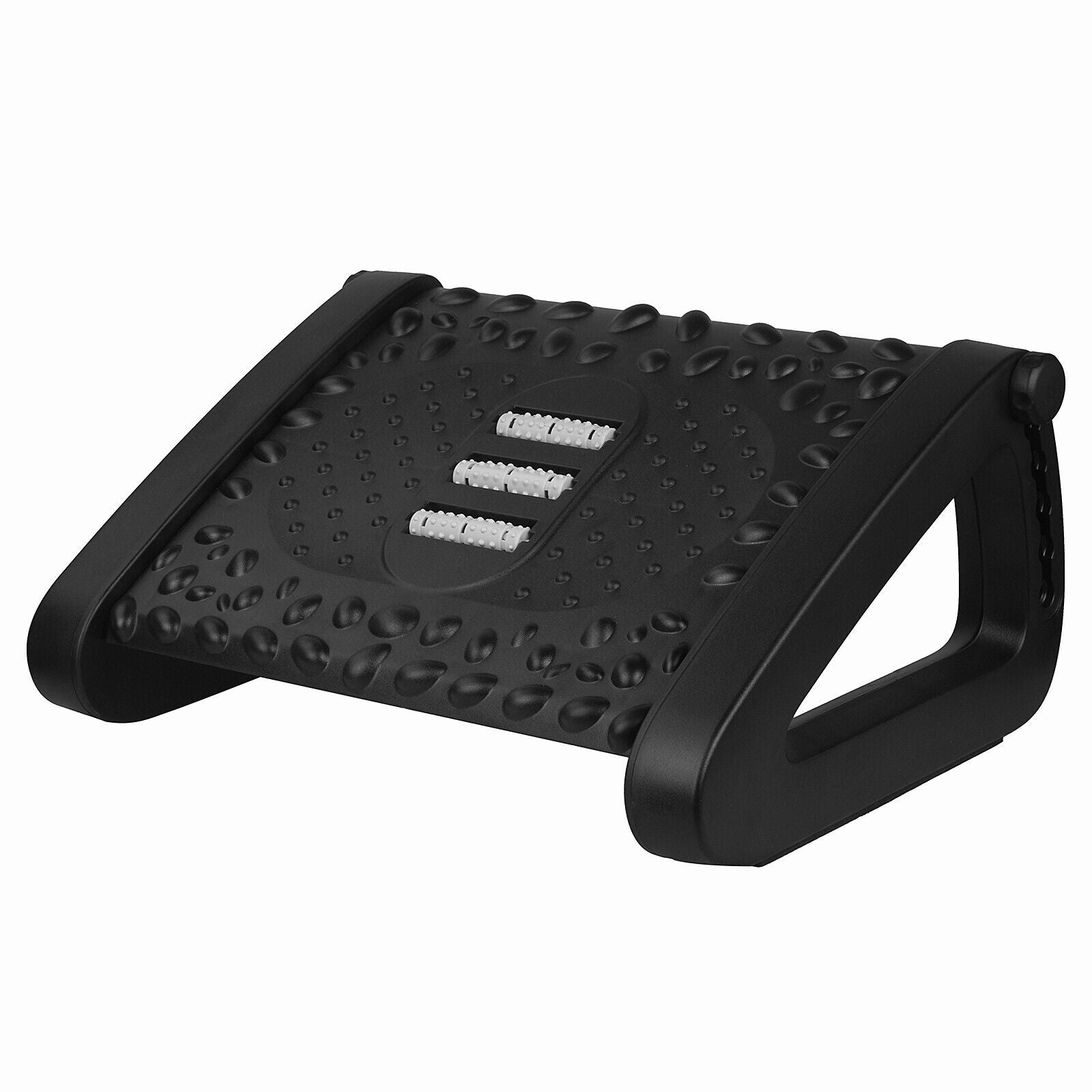 Ergonomic footrest – Memory foam – Adjustable height – Foot rest for under desk with massaging rollers