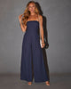 Blue Tube Top Jumpsuit