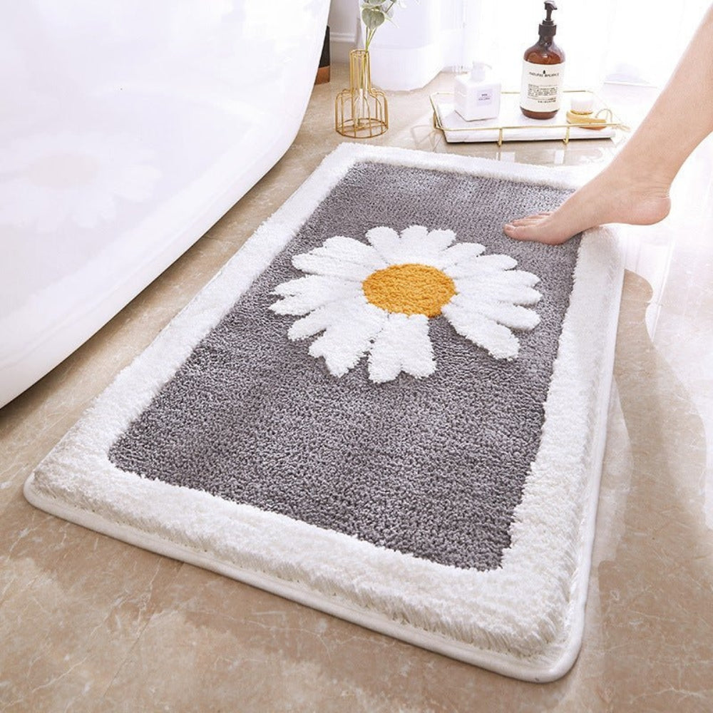 Fleur Plush Floral Bath Mat