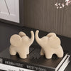 Flocked resin elephant figurine – Soft gray – Charming home decor – Ideal for living room or bedroom – 6 x 4 x 5 in