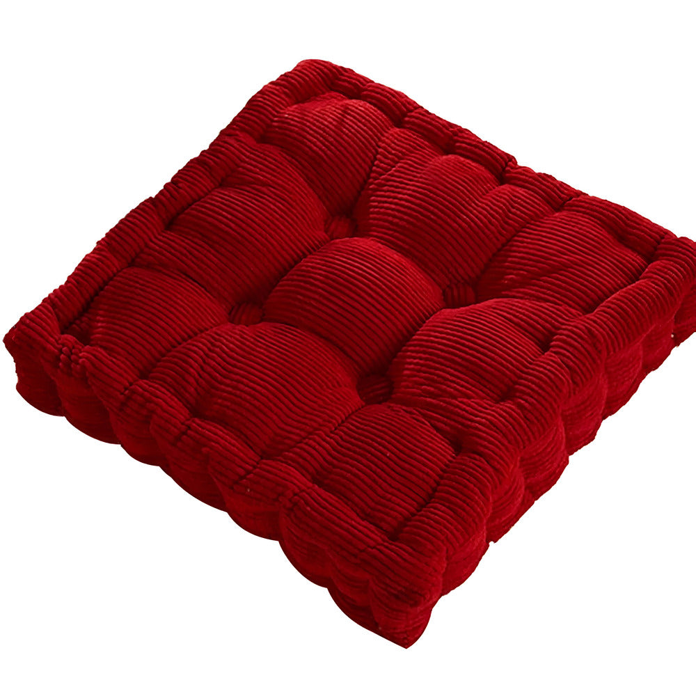 Floor cushion – Luxurious corduroy – Versatile for meditation and decor – Compact seating solution 15.7 x 15.7 in