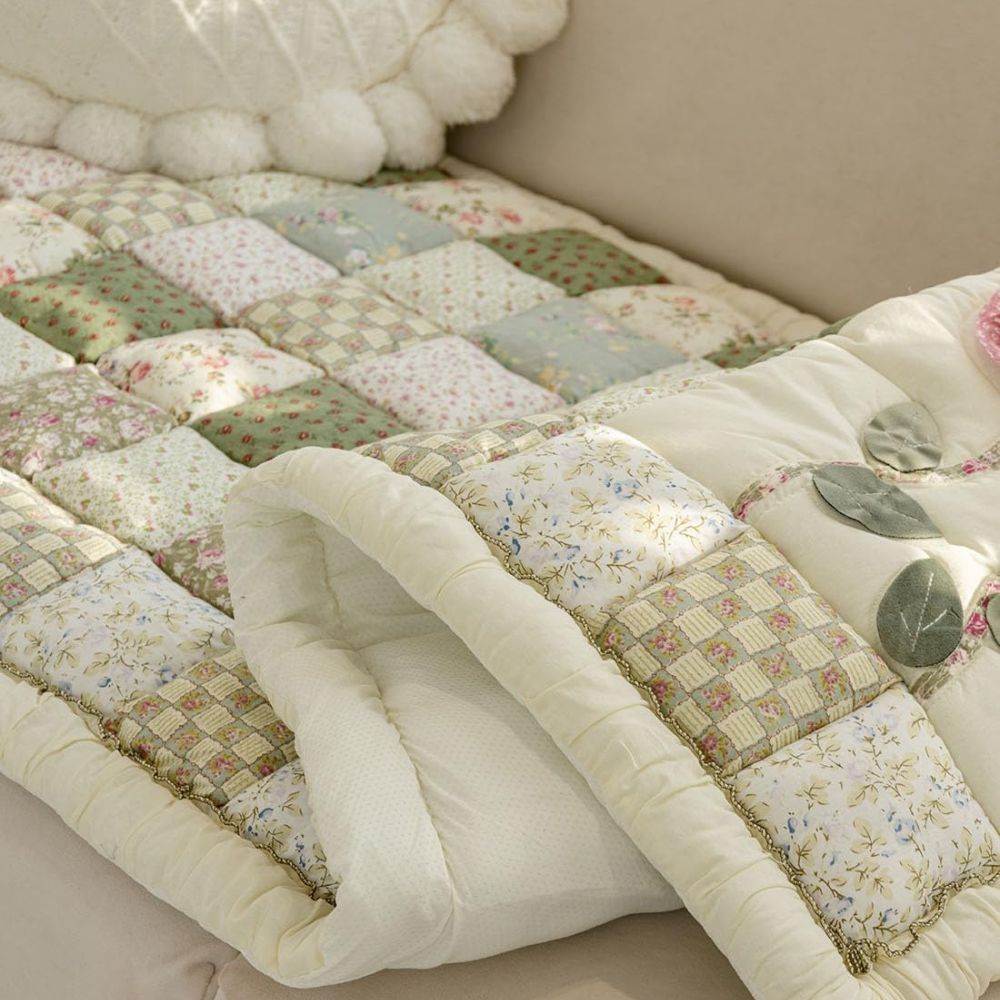 Floral Bloom Quilted Sofa Cover