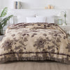 Floral Jacquard Cotton Throw Blanket, 50x60 Inches, Lightweight & Cozy Home Decor