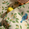 Floral and Bird Tablecloth - Durable Polyester for Indoor and Outdoor Use, Machine Washable