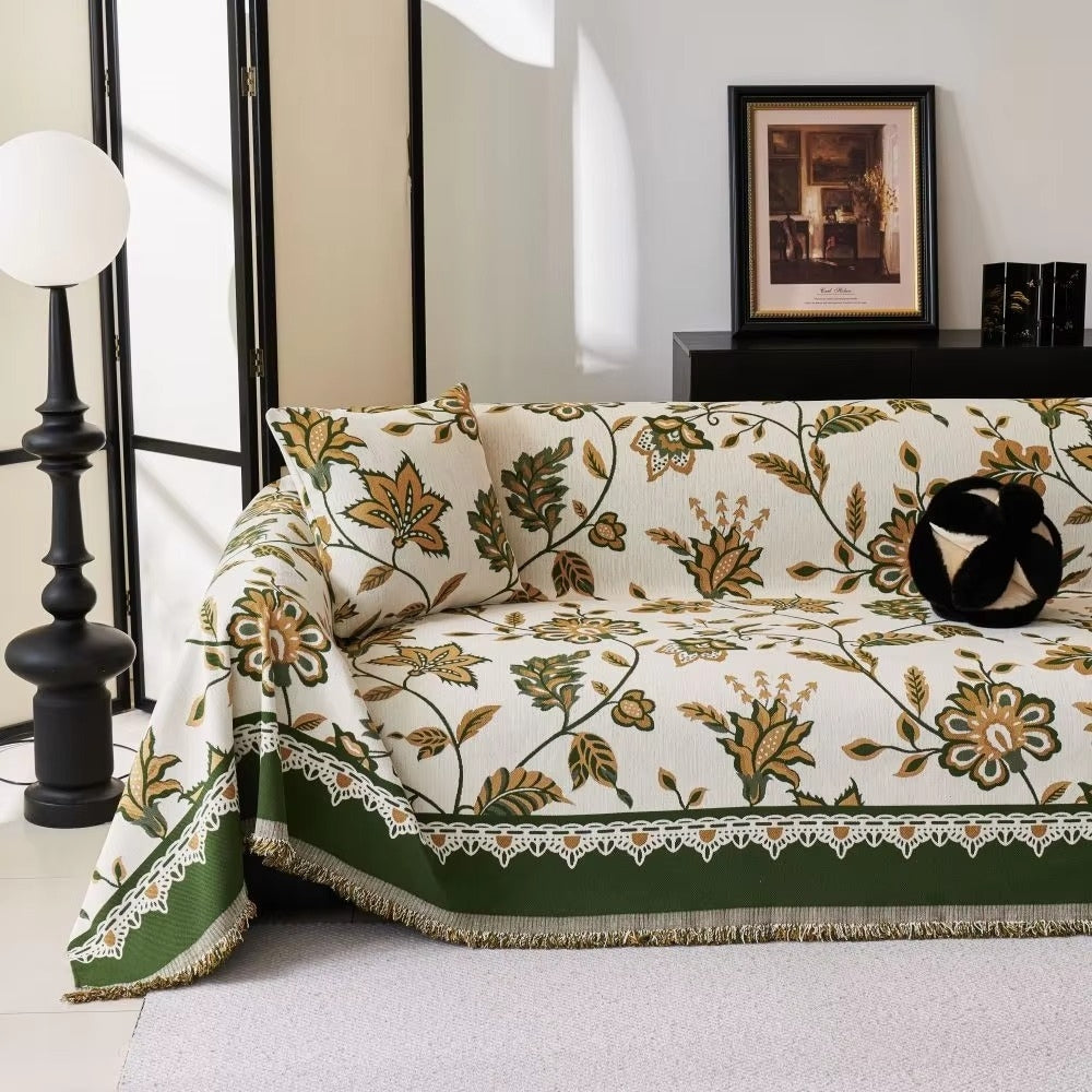 Floravell Vintage Chenille Sofa Cover