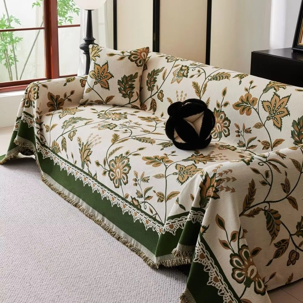 Floravell Vintage Chenille Sofa Cover