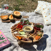 Folding Picnic Table with Wine Glass Notches - Compact Outdoor Dining Table for Picnics and Camping