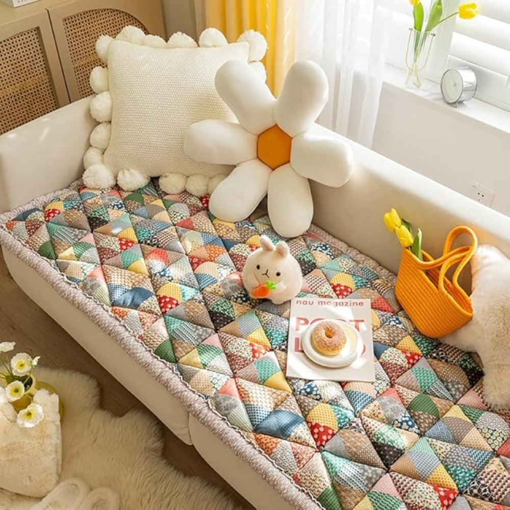 Colorful Retro Pastoral Style Sofa Cover