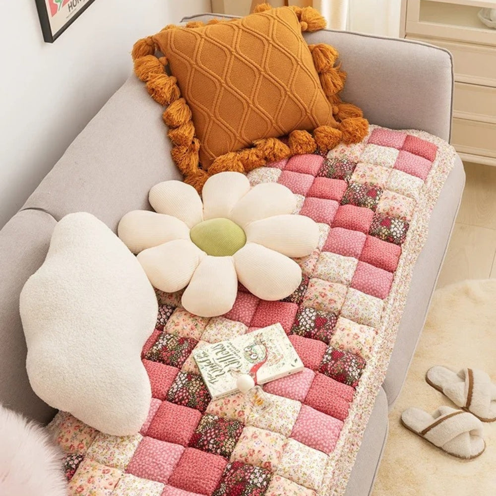 Colorful Retro Pastoral Style Sofa Cover