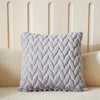 Geo Leaves Embroidered Cushion Cover