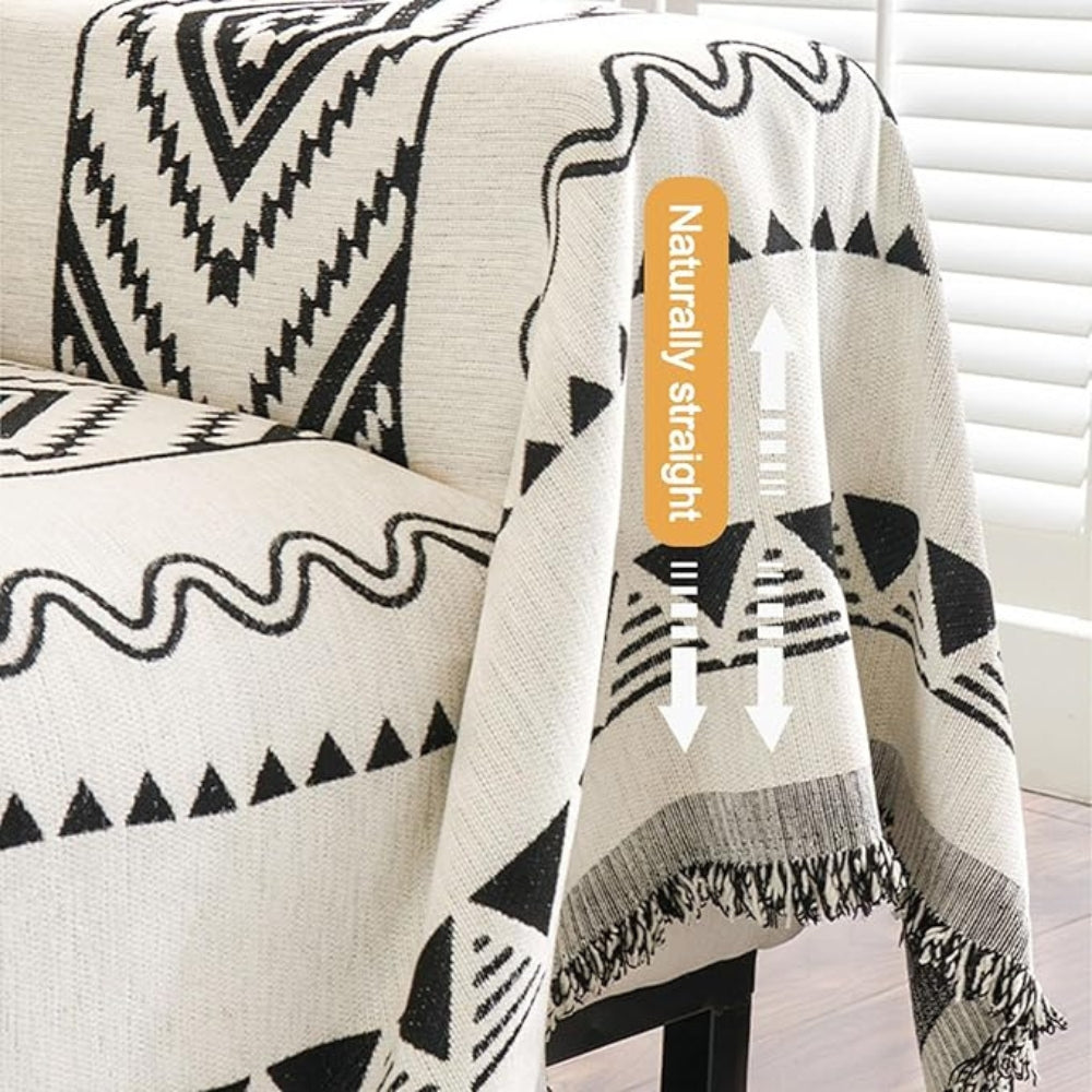 Geometric Boho Sofa Cover Throw