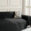 Black solid color sofa cover, modern couch slipcover for living room protection and minimalist home decor