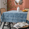Geometric Triangle Print Tablecloth, Cotton-Linen Blend