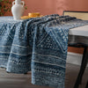 Geometric Triangle Print Tablecloth, Cotton-Linen Blend