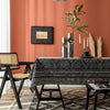 Geometric Triangle Print Tablecloth, Cotton-Linen Blend