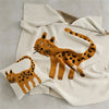 Half Velvet Leopard Print Blanket with Pillow Cover, 51 x 63 in, Cozy Soft Throw for Home Decor