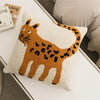Half Velvet Leopard Print Blanket with Pillow Cover, 51 x 63 in, Cozy Soft Throw for Home Decor